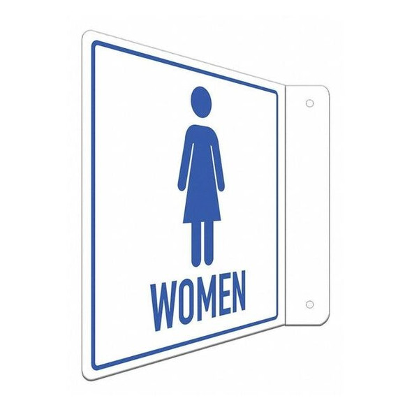 Women (w Sym), 8 in W x 8 in H, L-Shape Projection, Aluminum, LCFL-0041-NA_8x8