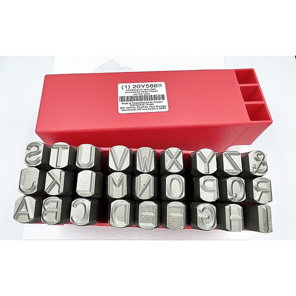 Manufacturer Varies Hand Stamp,1/2 In,Letter Set 20Y588 Manufacturer Varies Hand Stamp,1/2 In,Letter Set 20Y588
