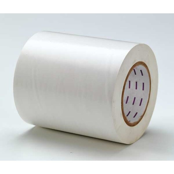 Floor Marking Tape, vinyl, Solid, White, 6 in W., 5 mil Thickness