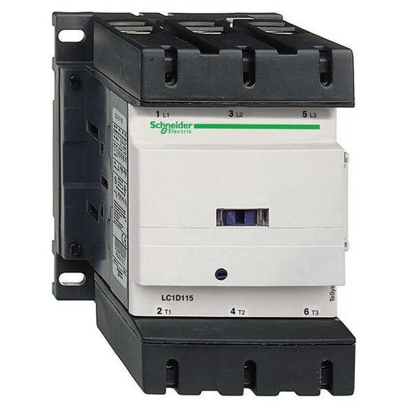 IEC Magnetic Contactor, 1NC/1NO, 208V AC, 3 P, Non-Reversing, Screw Clamp