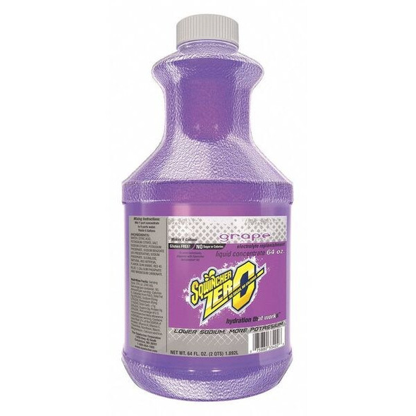 Sqwincher Sugar Free Sports Drink Mix Liquid Concentrate 64 oz., Grape 159050103