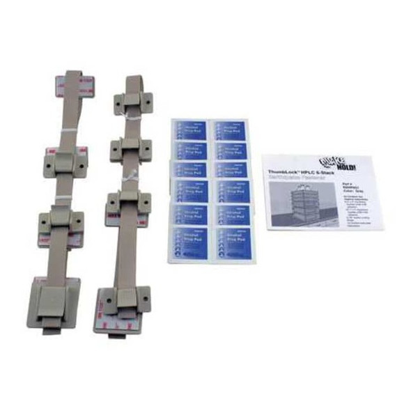 Quakehold! HPLC 6-Stack Fastener Kit,Gray RD.HP.6G.1