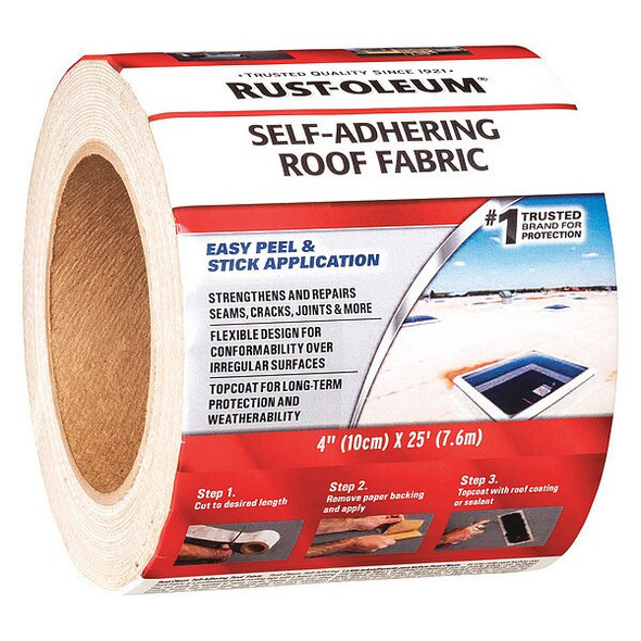 Rust-Oleum Roof Repair Tape,4" x 25 ft.,White 345651
