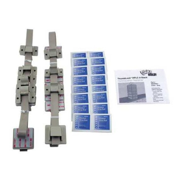 Quakehold! HPLC 8-Stack Fastener Kit,Gray RD.HP.8G.1