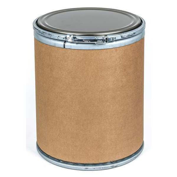 Open Head Transport Drum, Fiber, 15 gal, Unlined, Brown