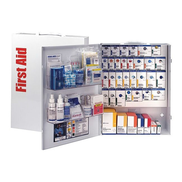 First Aid Kit and Housing, Metal Cabinet, 785 Components, 150 People Served