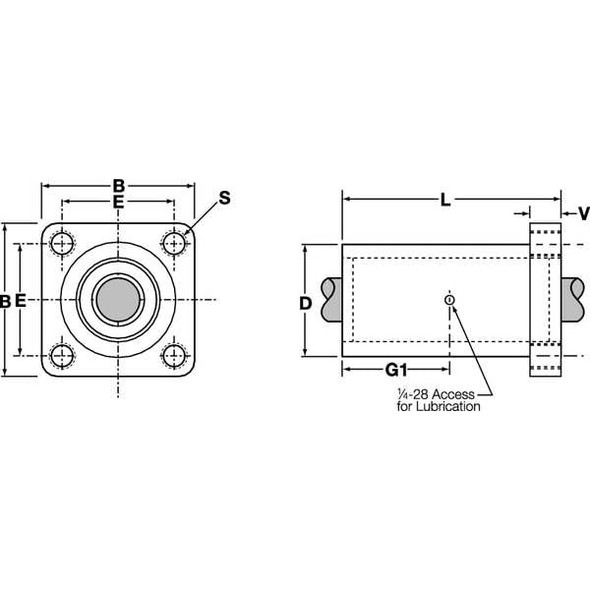 Thomson Pillow Block,1.000 In Bore,2.810 In L SFB16