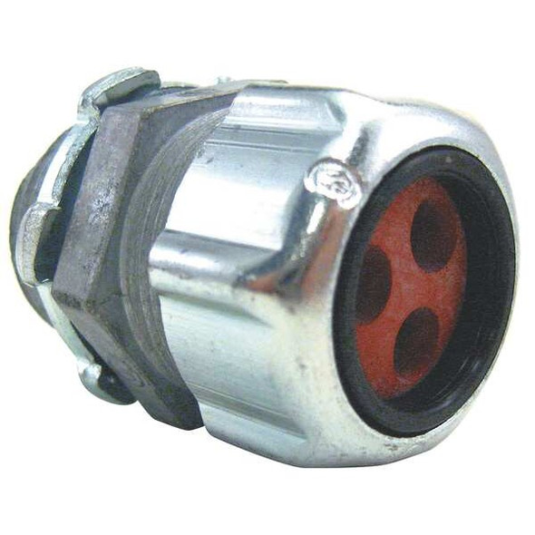 Conduit Fitting Grounding Connector, 3/4 in, Liquid-Tight, Steel, Silver