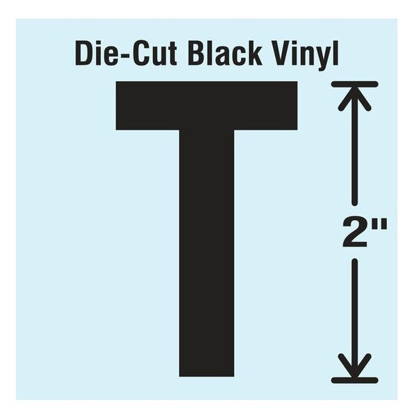 Stranco LetterLabel,Vinyl,2inH,1-1/4inW,PK10 DBV-2-T-10