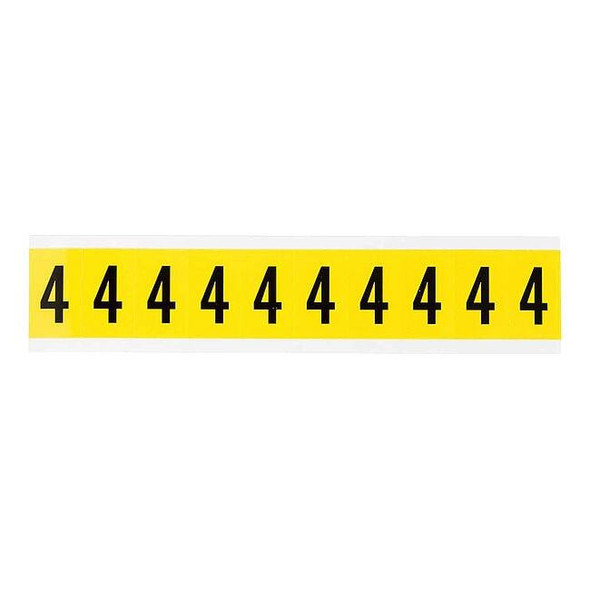 Brady NumberLabel,Vinyl,1-1/2inH,7/8inW 3430-4