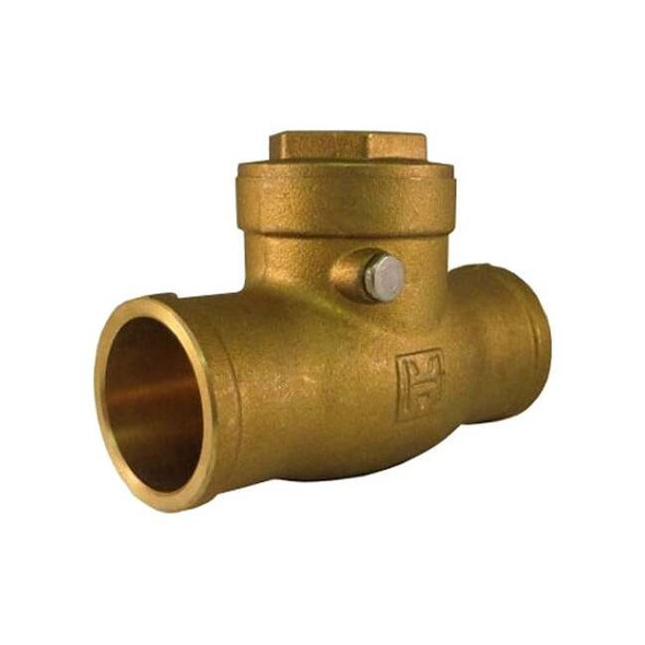 Swing Check Valve, 968 Series, 1 in, Sweat x Sweat, Inline, Brass