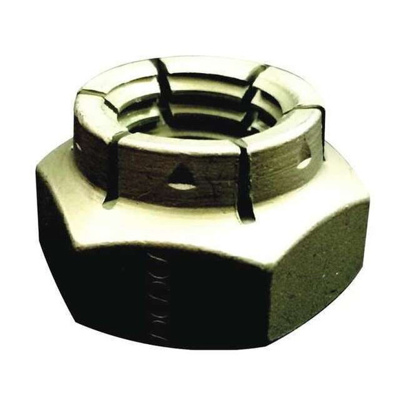 Flexible Top Lock Nut, 1/4"-20, Steel, Grade 2, Black Oxide, 1/8 in Ht, 100 PK