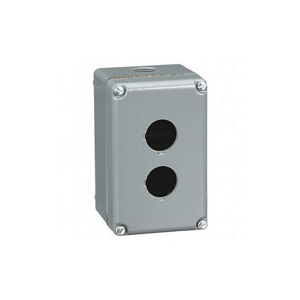 Schneider Electric Pushbutton Enclosure,30mm,2 Holes,Al 9001KY2