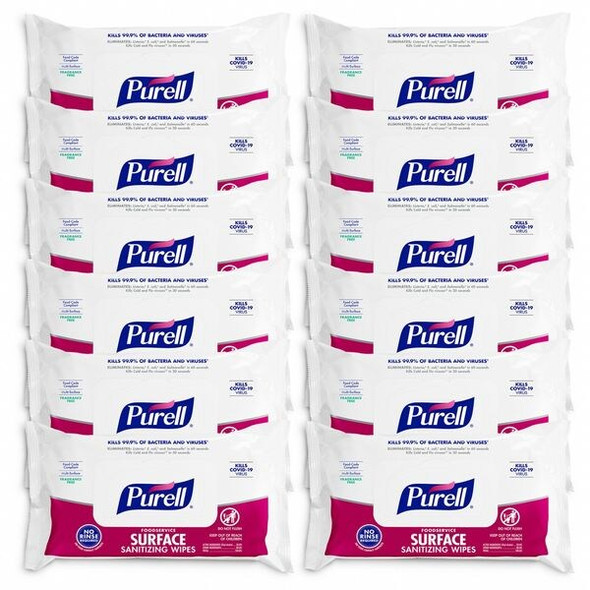 Purell Surface Sanitizing Wipes,72 ct,PK12 9371-12