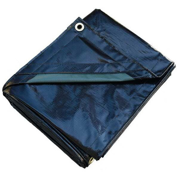 Standard Duty Tarp, 7 ft 4 in x 9 ft 6 in, 15 Mil, Black, Vinyl