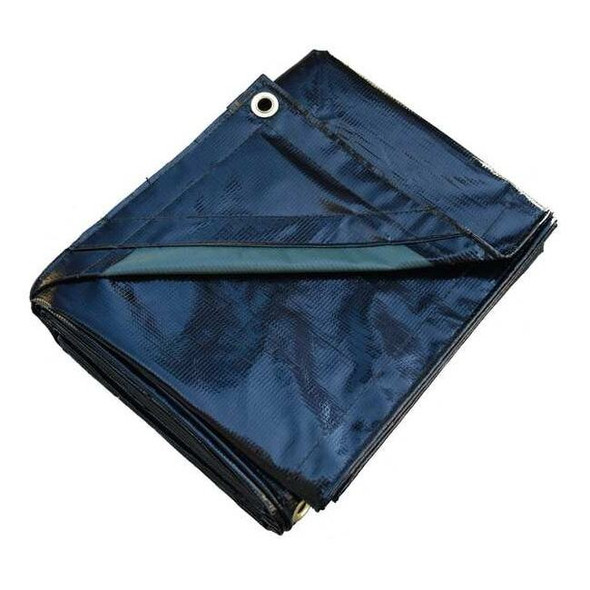 Standard Duty Tarp, 7 ft 4 in x 9 ft 6 in, 15 Mil, Black, Vinyl
