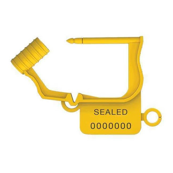 Universeal Padlock Seals,Yellow,Plastic,PK50 UFLEX YELLOW50