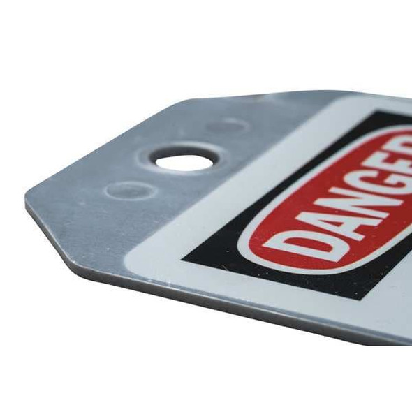 Brady Danger Tag,Black/Red on White,PK10 145766