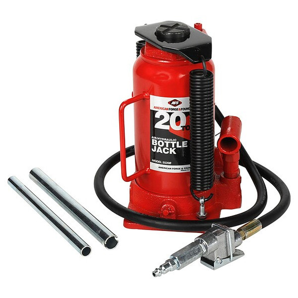 American Forge & Foundry Bottle Jack,20 ton,Max Lift 20" H 5520B American Forge & Foundry Bottle Jack,20 ton,Max Lift 20" H 5520B