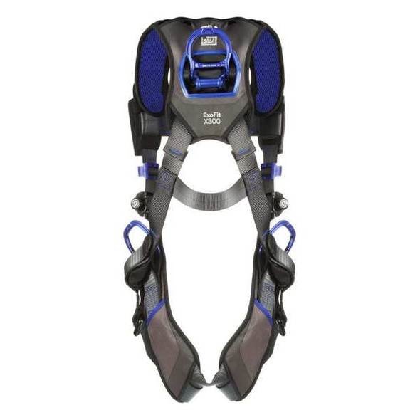 ExoFit(TM) X300 Fall Protection Harness, XL, 420 lb, Quick-Connect Chest/ Tongue Leg Straps