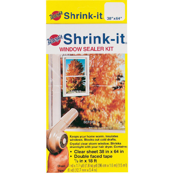 Warp's Shrink-it 38 In. x 64 In. Indoor Shrink Film Window Kit SK-38