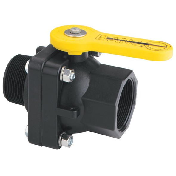 Banjo Manual 2-Way Ball Valve,NPT,Polypro VSMT204FP
