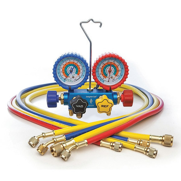 Imperial Mechanical Manifold Gauge Set,4-Valve 651-C