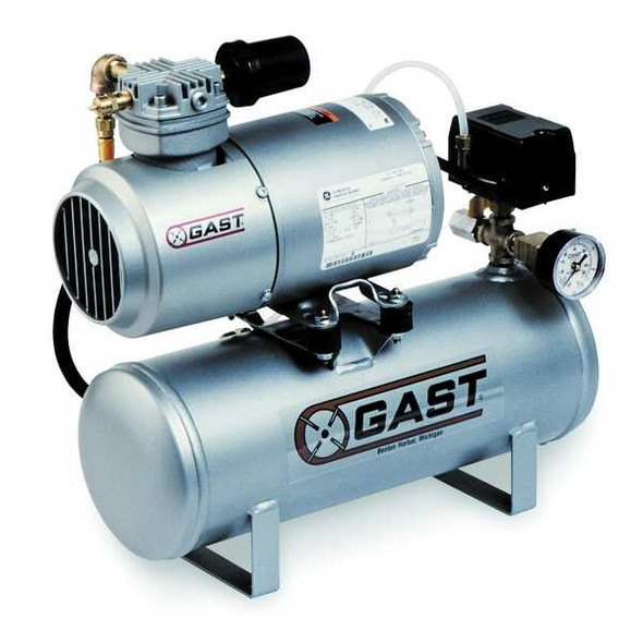 Gast Electric Air Compressor,Tank Mounted 1LAA-251T-M100X