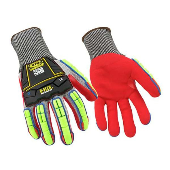 Cut Resistant Impact Glove, Cut Level A6 ,Nitrile ,Sandy ,L ( 9 ) 1 PR