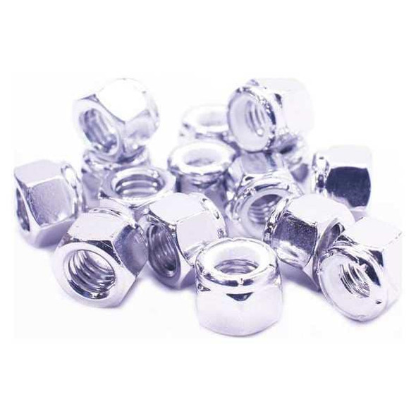 Nylon Insert Lock Nut, #6-32, 316 Stainless Steel, Not Graded, NL-19, 3/16 in Ht, 50 PK