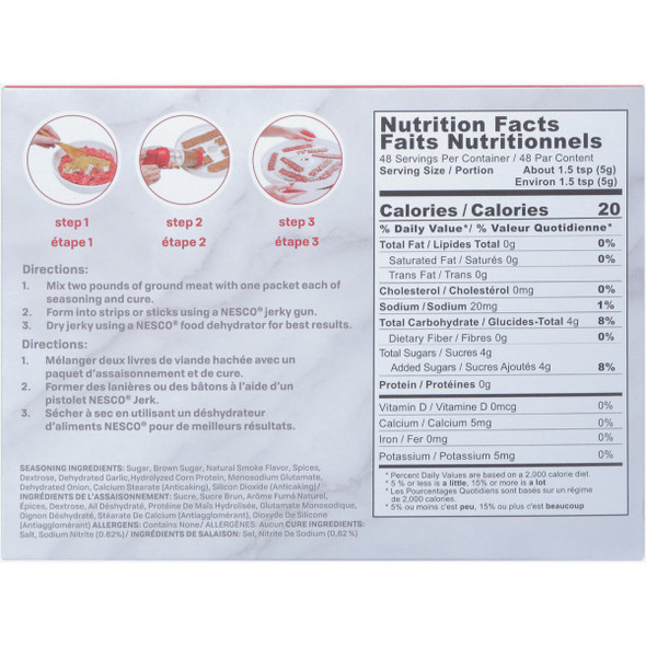 Nesco Jerky Spice Works Sweet Hardwood Spice Seasoning BJS-6 600225