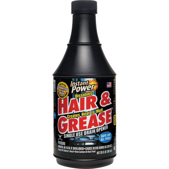 Instant Power Hair & Grease 20 Oz. Liquid Single Use Drain Opener 1971 Pack of 6