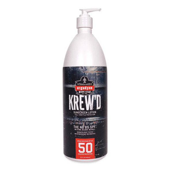 ergodyne® Krewd 6355 SPF 50 Sunscreen Lotion, 32 oz Pump Bottle 16635