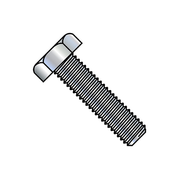 1/2"-13 Hex Head Tap Bolt, Zinc Plated Steel, 3-3/4 in L, 100 PK