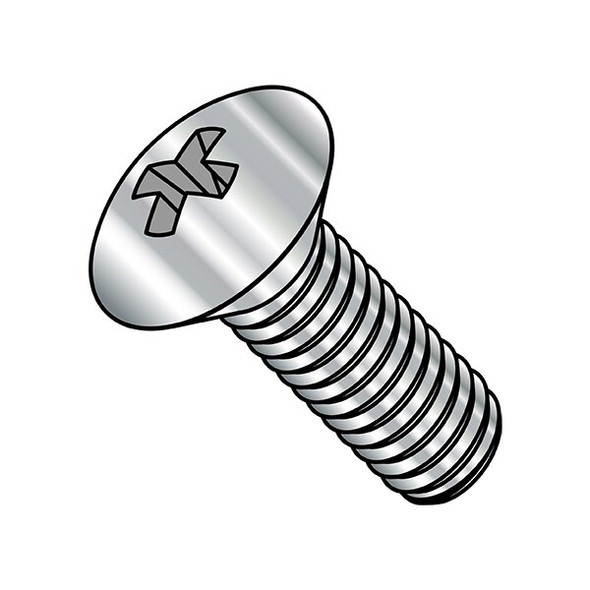 M5-0.80 x 20 mm Phillips Oval Machine Screw, Plain 18-8 Stainless Steel, 3000 PK