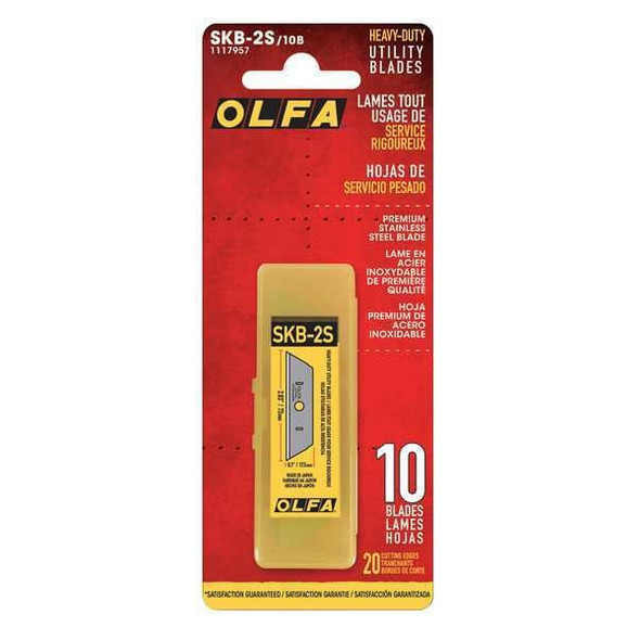 Olfa Utility Blade,11/16" W, PK10 SKB-2S/10B