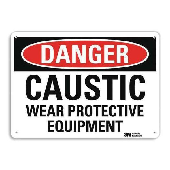 Lyle Danger Sign,4 Hole Mount,14inWx10inH, U3-1161-RA_14X10 U3-1161-RA_14X10