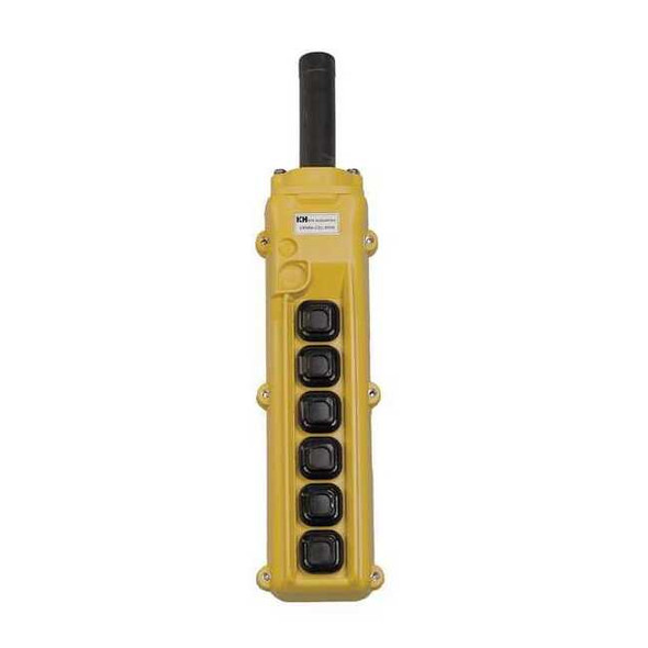 Kh Industries PendantCntrlStation,DeadEnd,6Buttn,Ylw CPH06-C2C-000A