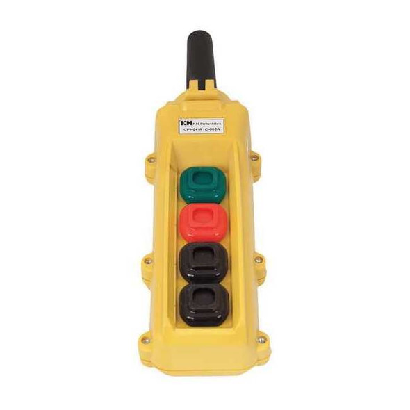 Kh Industries PendantCntrlStation,DeadEnd,4Buttn,Ylw CPH04-A1C-000A