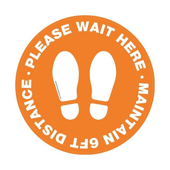 Safety Sign, 17 in H, 17 in W, Vinyl, Circle, English, FS-17-725