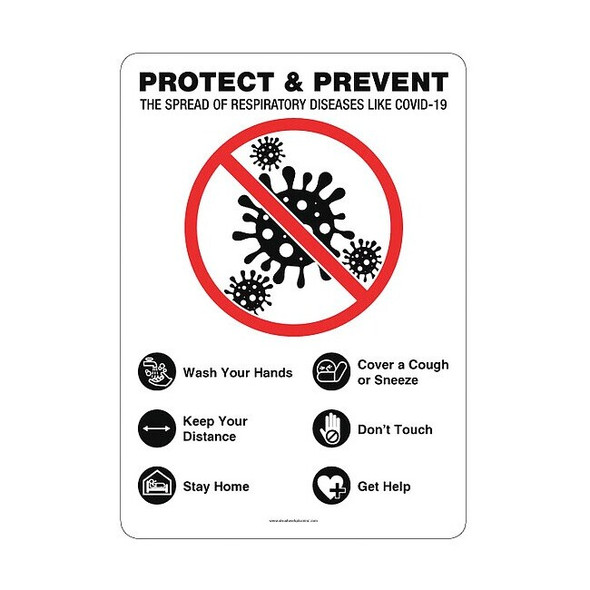 Decal, 14 in H, 10 in W, Vinyl, English, B702-1410-V Pack of 3