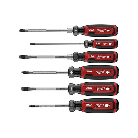 Milwaukee Tool 6PC Cushion Grip Screwdriver Set (USA) MT200-6