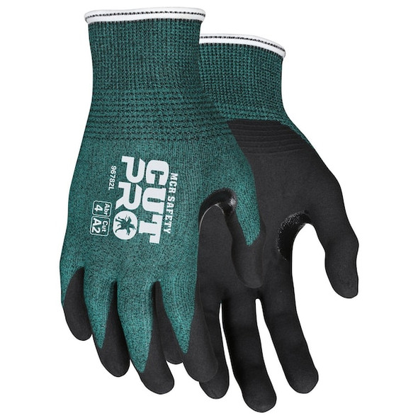 Cut-Resistant Coated Gloves, Cut Level A2 ,Nitrile ,Sandy ,M 1 PR