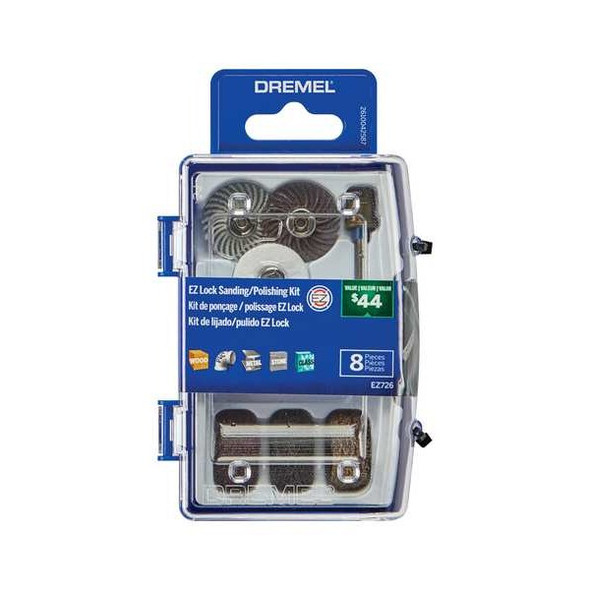 Dremel RotaryToolAccessoryKit,8pcs,w/Case EZ726-01