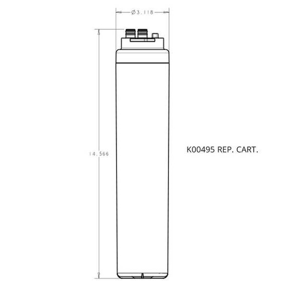 Manitowoc WaterFilterCartridge,0.5micron,2gpm K00495