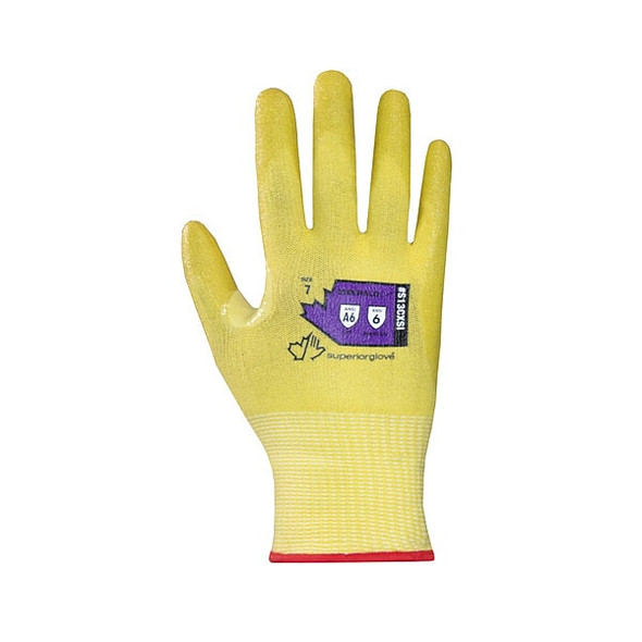 Superior Glove Work Gloves, Cut Level A6 ,Silicone ,Texture ,XS 1 PR S13CXSI-6