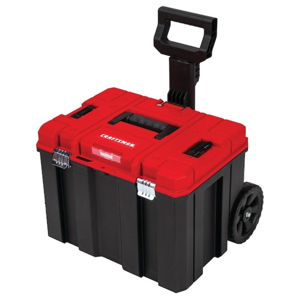 VERSASTACK Wheeled Tool Box, Plastic, Red, 20 in W x 17 in D x 39 in H  CMST17835