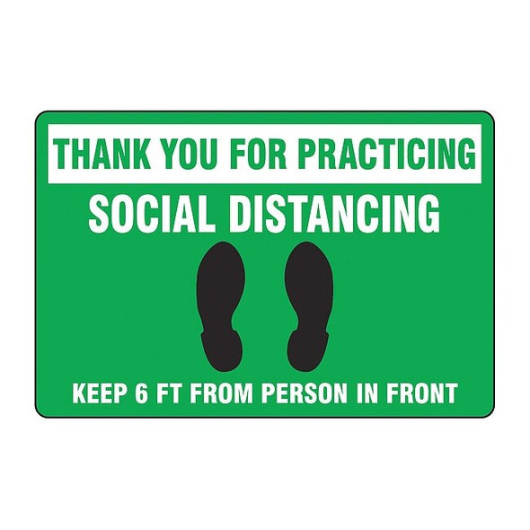 Manufacturer Varies Floor Sign, 12 in H, 18 in W, Vinyl, English, PSR300 PSR300