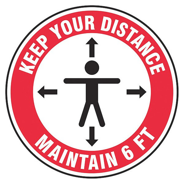 Manufacturer Varies Floor Sign, 12 in H, 12 in W, Vinyl, English, MFS345 MFS345