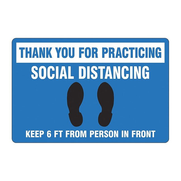 Manufacturer Varies Floor Sign, 12 in H, 18 in W, Vinyl, English, PSR304 PSR304